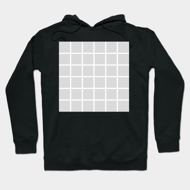 Grey with White Grid Hoodie by fivemmPaper